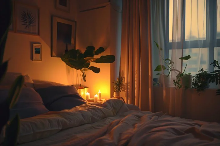 Peaceful bedroom with natural morning light representing structured sleep routine assessment